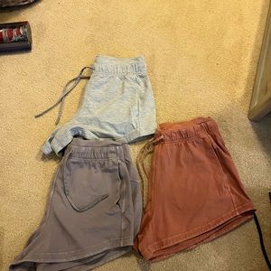 3 Lululemon shorts size 6